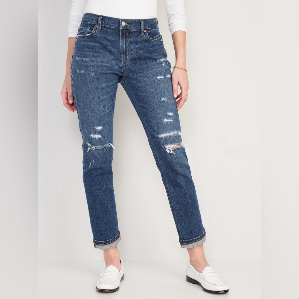 Old Navy boyfriend distressed jeans